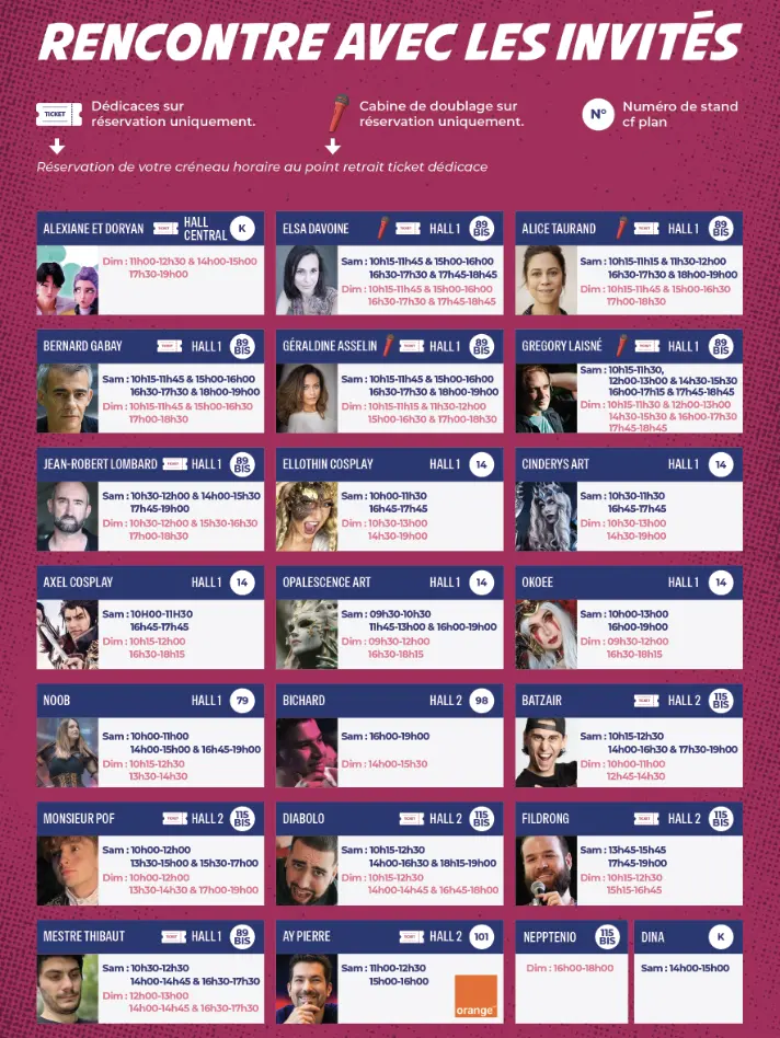 DÉDICACES ET INVITÉS