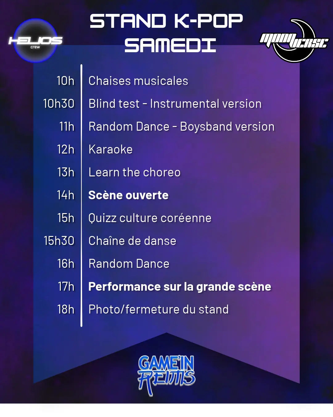 planning samedi kpop